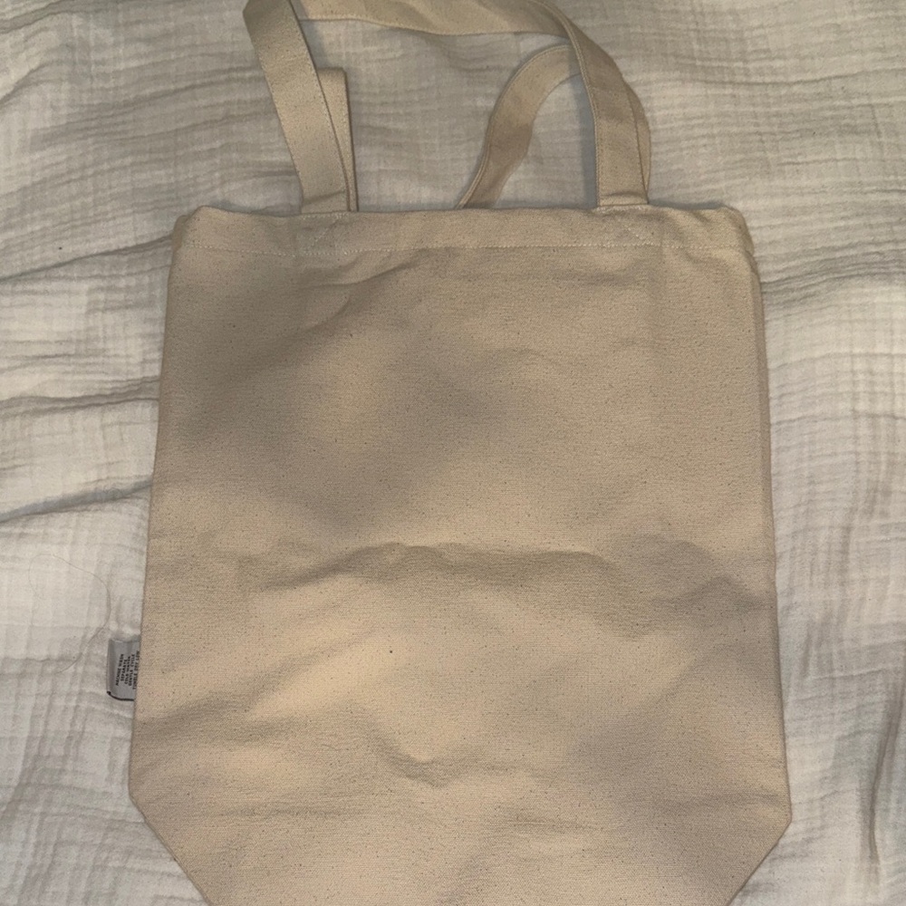 Beige Canvas Tote with Pigeon Print - Picture 5 of 5